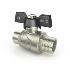 Кран кульовий 1/2&quot; зз чорний метелик вода DRB1111 RAFTEC