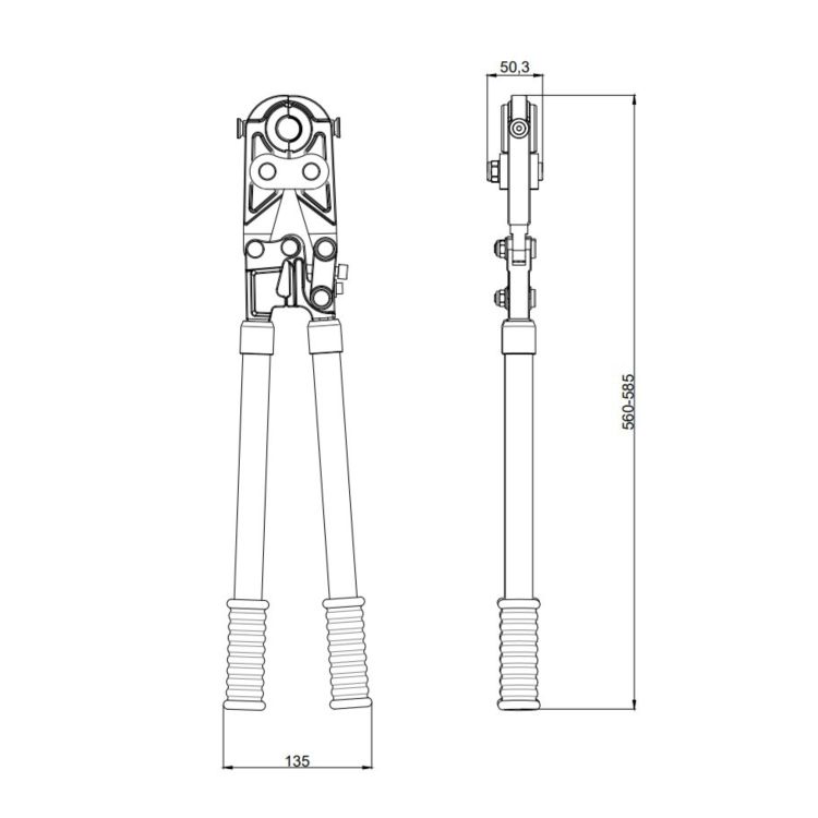 Інструмент для прес-фітинга d16-32 ручний STD-402 Thermo Alliance - 2
