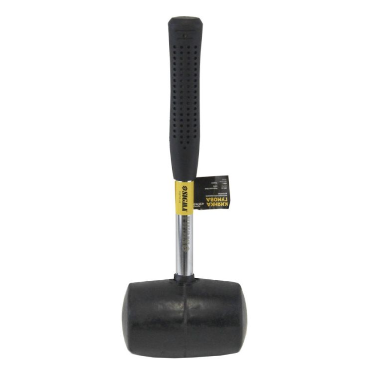 Киянка резиновая чёрная 680г металлическая обрезиненная рукоятка SIGMA (4317491) - 1