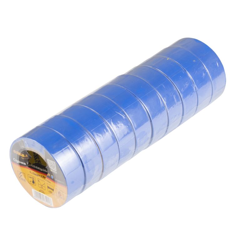 Изолента ПВХ (синяя) 0,13мм×19мм×10м Sigma (8413401) - 1