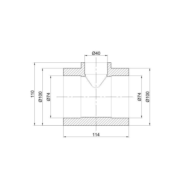 Трійник PPR Thermo Alliance 75х40х75 - 2