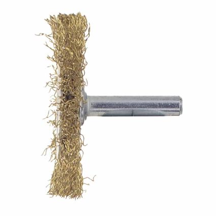 Щетка проволочная дискообразная Ø50мм хвостовик Ø6мм (латунированная) Sigma (9013051) - 4