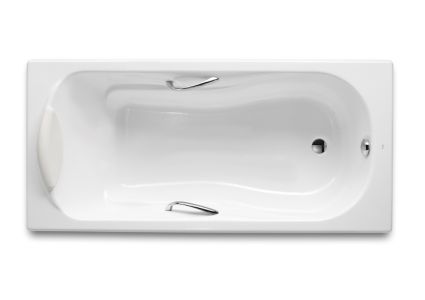 HAITI ванна 1600*800мм, чугунная, прямоугольная, ёмкость 177л, с 2-мя ручками, без ножек - 1