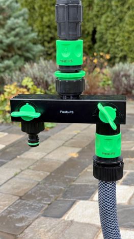 Кран шаровый Presto-PS на 2 выхода с внутренней резьбой 3/4-1 дюйм (4080) - 3