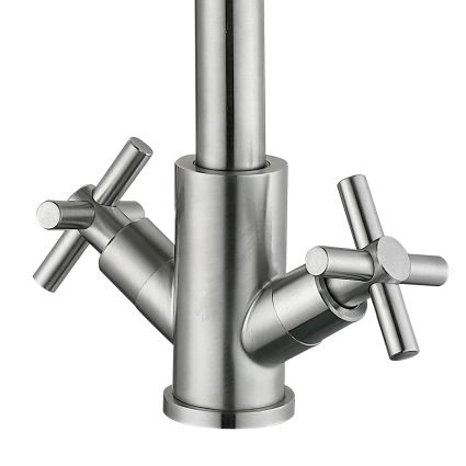 Змішувач для кухні Lidz Wind 161F двохвентильний LDWIN161FNKS46098 Nickel - 3