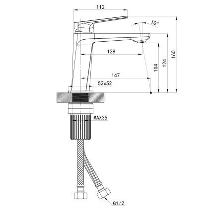 Змішувач для раковини низький Qtap Crow QTCRO270CRM48644 Chrome - 2