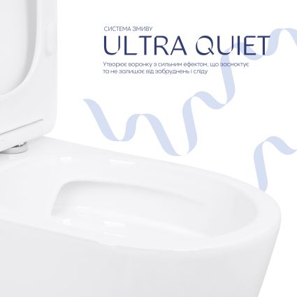 Унітаз підлоговий Qtap Aquarius Ultra Quiet 620×355×790 мм з сидінням Soft-close, White QTAQAW27W49262 - 5