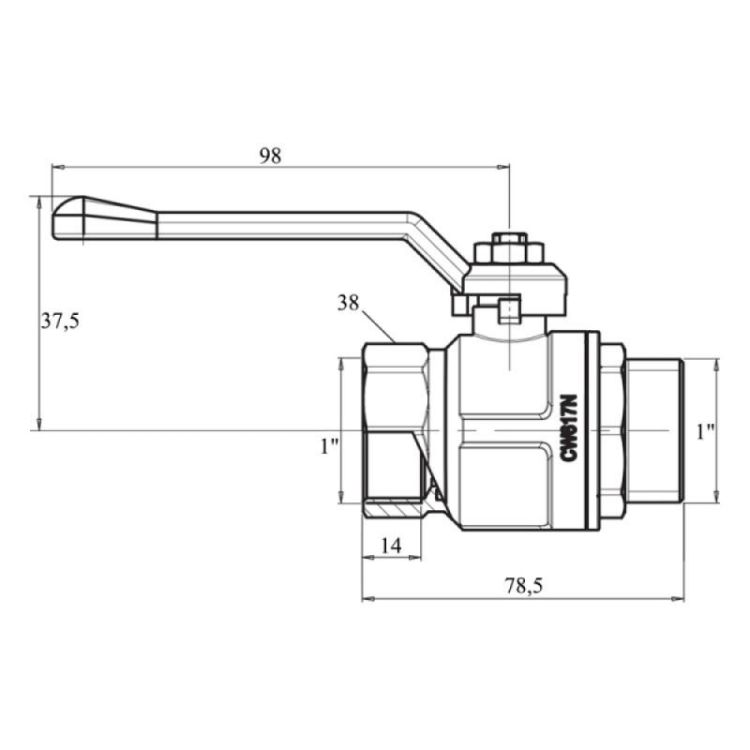 Кран шаровой Icma 2&amp;quot; прямой №352 - 2