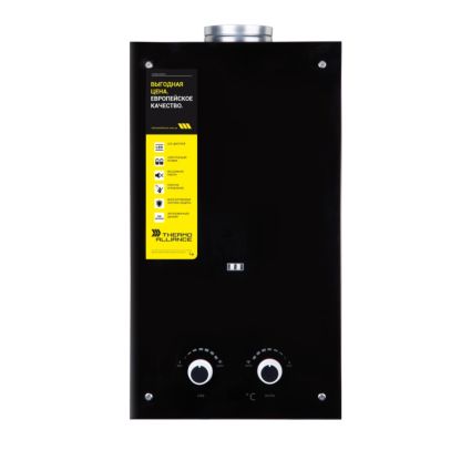 Колонка димохідна газова Thermo Alliance JSD20-10GD 10 л скло (чорне) - 1
