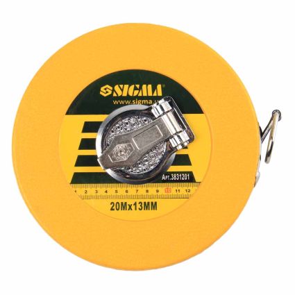 Рулетка скловолокно 20м*13мм Sigma (3831201) - 1