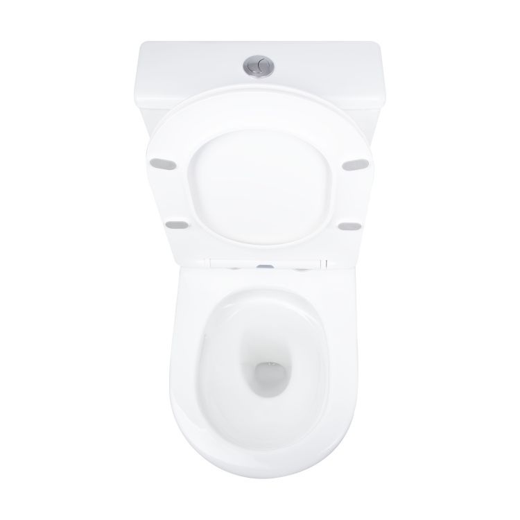 Унітаз підлоговий Qtap Vlasta Ultra Quiet безобідковий з сидінням Soft-close WHITE QT28228300W - 5
