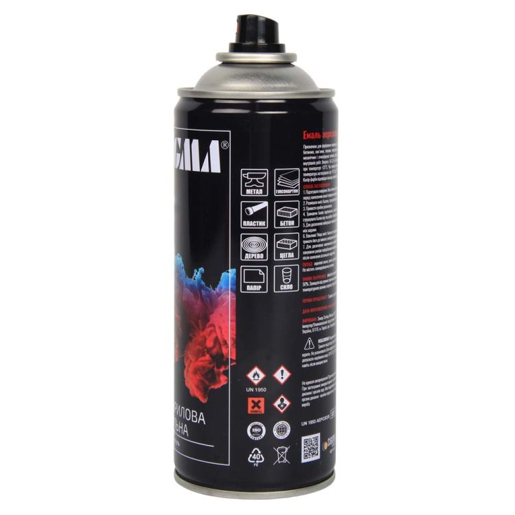 Эмаль аэрозольная акриловая 400мл RAL 2004 оранжевый глянец SIGMA (2737031) - 2