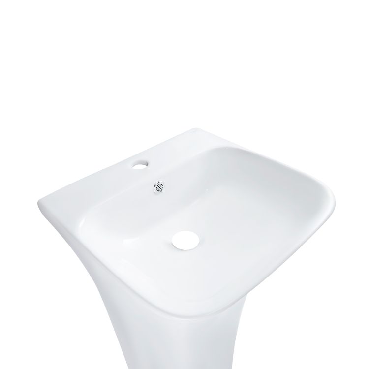 Раковина напольная моноблок Qtap Crow 450x435x835 White QT0511G315WN - 4