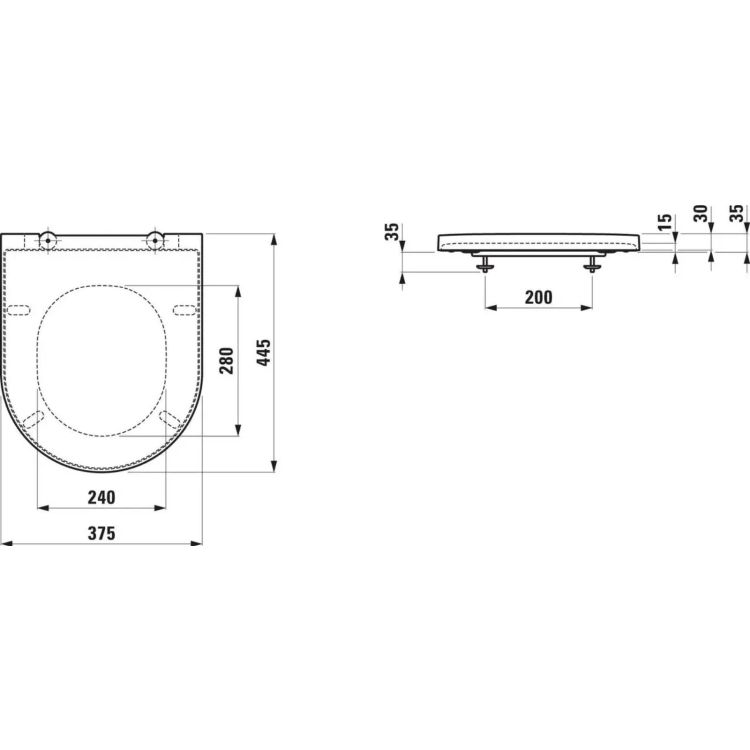 Kartell сидіння з кришкою 44,5*37,5*3,5 см, знімне, з механізмом slow closing - 2
