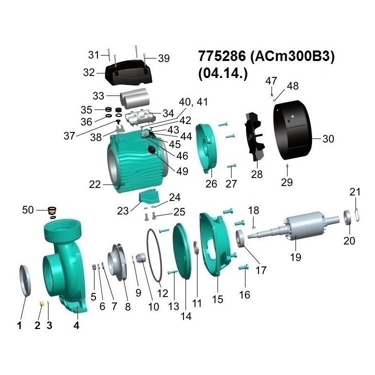 Насос центробежный Aquatica 775286 3.0кВт Hmax 20м Qmax 1100л/мин 3&amp;quot; Leo 3,0 - 2