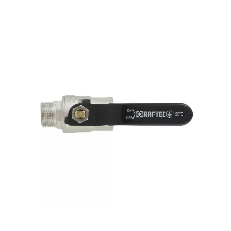 Кран шаровый 1/2&amp;quot; черная ручка вода RAFTEC DRH11 - 3