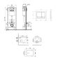 Комплект: Qtap Taurus Ultra Quiet подвесной унитаз QT2433084EUQW + Nest комплект установки 4в1 (Клавиша квадратная Satin) QT0133M425 + QT0111M06029SAT - 2
