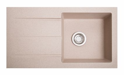 Мойка SOLID Quadro 780*435 розовая из искусственного камня, с сіфоном - 1