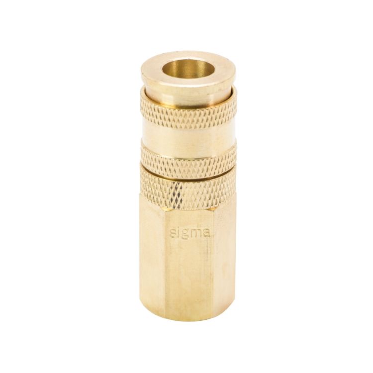 Соединение быстросъемное усиленное с фиксатором 1/4&amp;quot; (латунь) Sigma (7021641) - 1