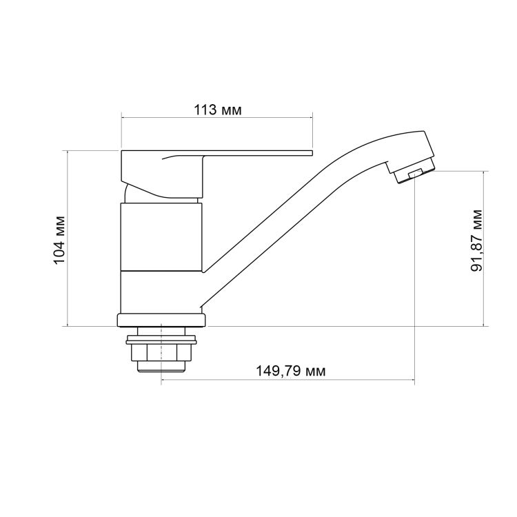 Смеситель для кухни Lidz Tani 003M (k40) LDTAN003MCRM44969 Chrome - 2