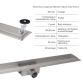 Комплект Qtap Taurus FD700 (PVD) Линейный трап из нержавеющей стали с сухим затвором 700 мм - 3