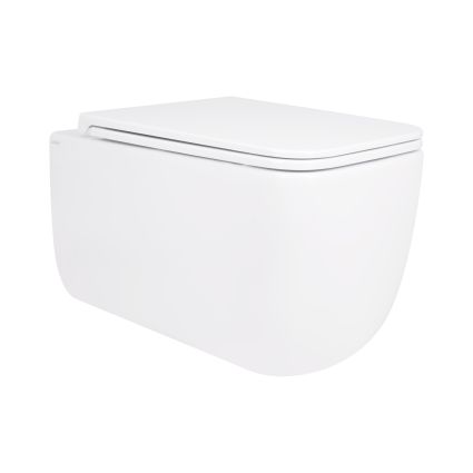Унітаз підвісний Qtap Gemini безободковий з сидінням Soft-close QTGEM26W45430 - 1