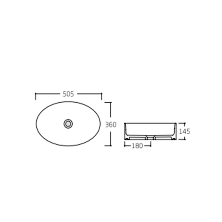 Раковина-чаша Qtap Kolibri 505x360x145 White QT10116065W - 2