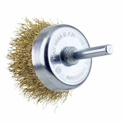 Щітка дротяна чашевидних Ø50мм хвостовик О6мм (латуньований) Sigma (9015051) - 2