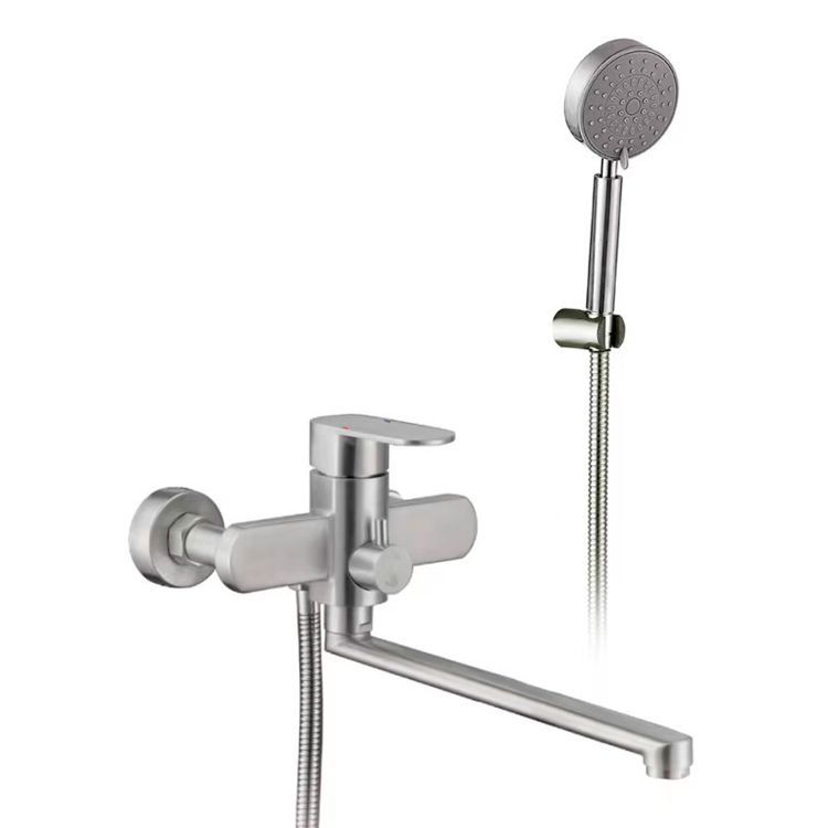 Lidz Luna 005 Змішувач для ванни (з душовим гарнітуром) (k35) Nickel - 1