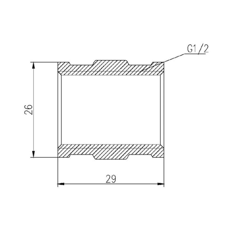 Муфта SD Forte 1/2&amp;quot; ВВ хром - 2