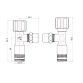 Кран кутовий Thermo Alliance Forte 1/2&amp;quot;Зх3/8&amp;quot;З з перехідником M10, хром TAF341W159 - 2