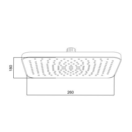 Лійка для верхнього душу Qtap Hlavova 260x180 мм прямокутна QTHLA107CRM45784 Chrome/Black - 2