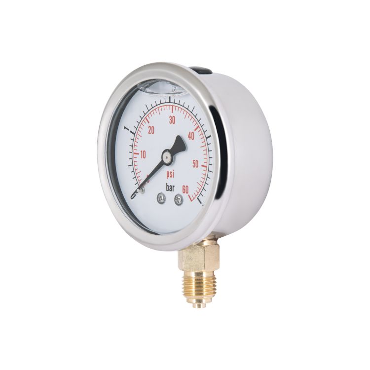 Манометр із гліцерином Thermo Alliancе Forte 4 бар, 1/4&amp;quot;З, нижнє підключення TAF170G4B - 3