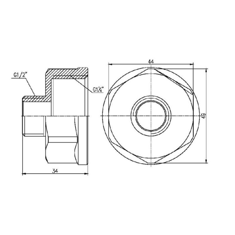 Переход SD Forte 1&amp;quot; 1/4х1/2&amp;quot; ВН - 2