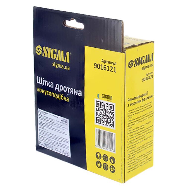 Щетка проволочная конусообразная Ø125мм М14×2мм (латунированная) Sigma (9016121) - 7