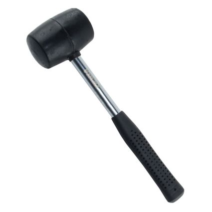 Киянка резиновая чёрная 340г металлическая обрезиненная рукоятка SIGMA (4317471) - 2