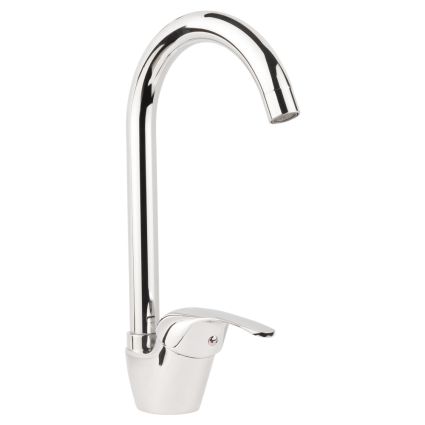 Смеситель s55 Ø40 для кухни излив высокий ухо на гайке AQUATICA (9755100) - 1