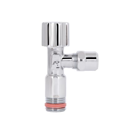Кран кутовий Thermo Alliance Forte 1/2&amp;quot;Зх3/8&amp;quot;З з перехідником M10, хром TAF341W159 - 5