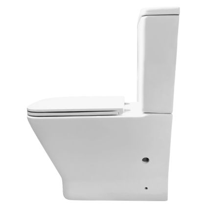 LEON REY Rimless компакт 60,5*34*80,5cм напольный, гориз. выпуск, нижний подвод, бачок 3/4,5л, сиденье Slim slow-closing - 4