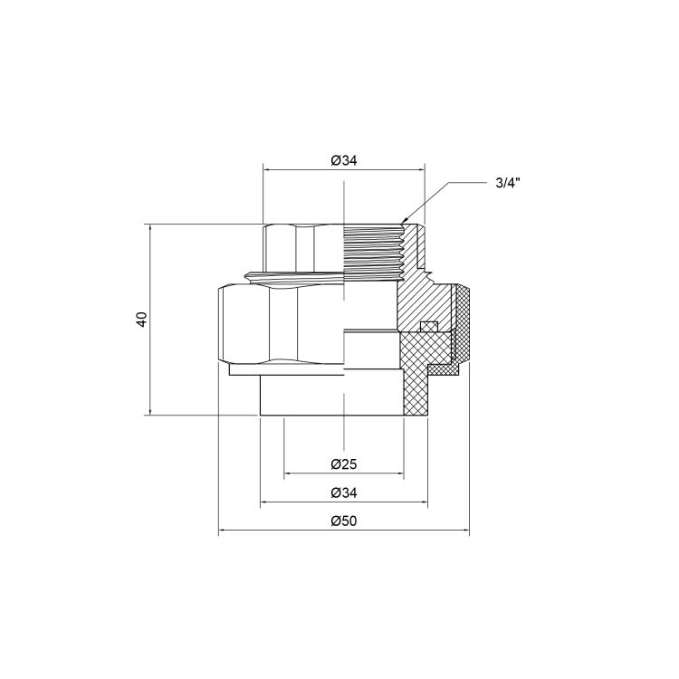 Американка PPR Thermo Alliance 25х3/4&amp;quot; ВР - 2