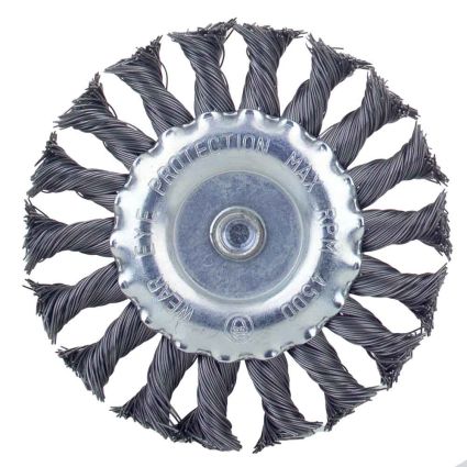 Щетка проволочная дискообразная Ø100мм хвостовик Ø6мм (стальная витая) Sigma (9023101) - 3