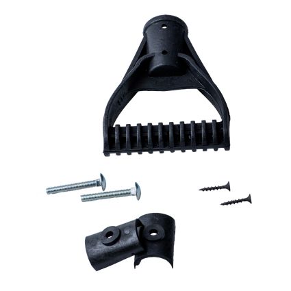 Лопата для снега/зерна пластиковая с оцинкованной планкой Lite 490×495мм (черная) Grad - 4