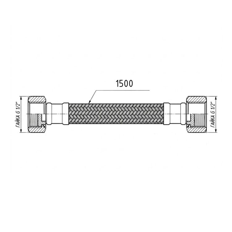 Гнучка підводка для води Thermo Alliance Forte ВВ 150 см TAF385W150 - 2