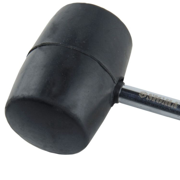 Киянка резиновая чёрная 900г металлическая обрезиненная рукоятка SIGMA (4317501) - 3