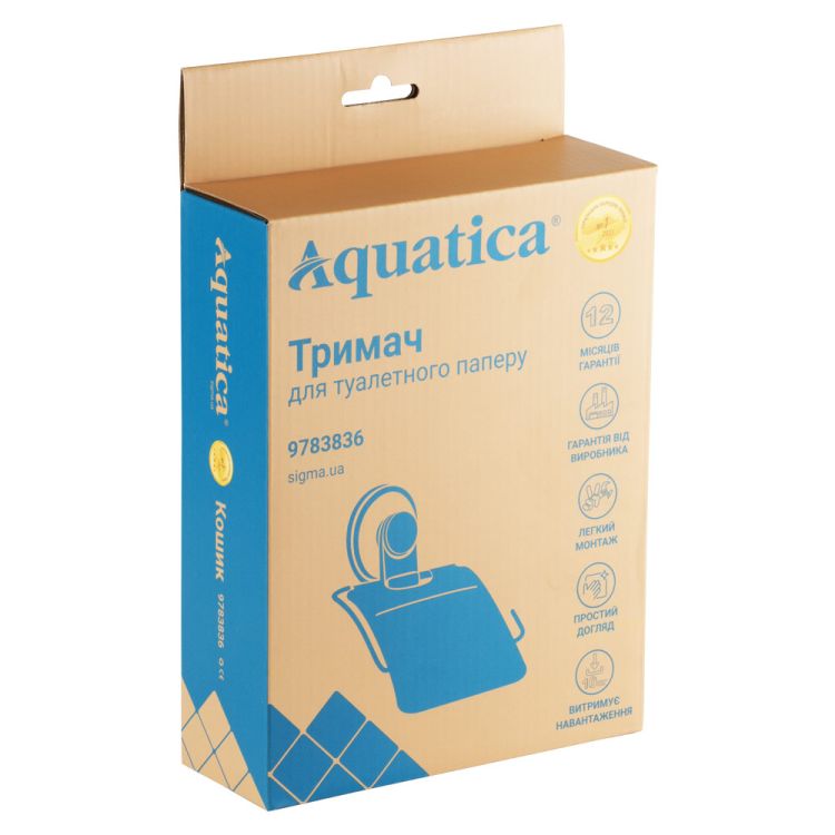 Держатель для туалетной бумаги на вакуумной присоске s38 129×102×168мм AQUATICA (9783836) - 8
