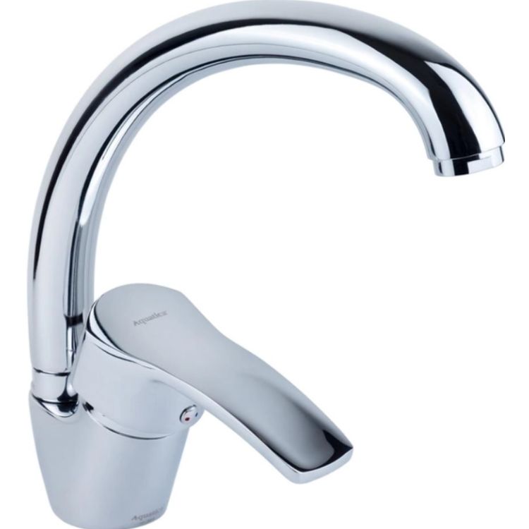 Смеситель ML Ø40 для кухни гусак ухо на гайке AQUATICA (ML-4B141C) - 1