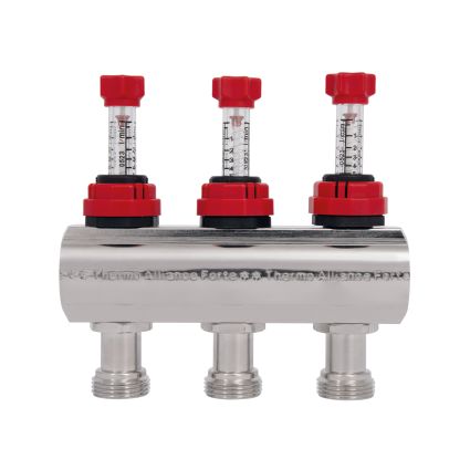 Коллектор с расходомерами SD Forte 1&amp;quot; на 3 выхода - 5