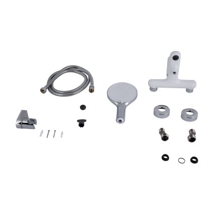 Змішувач для ванни Jay (з душовим гарнітуром) QTJAY259CRW45553 Chrome/White Qtap - 5