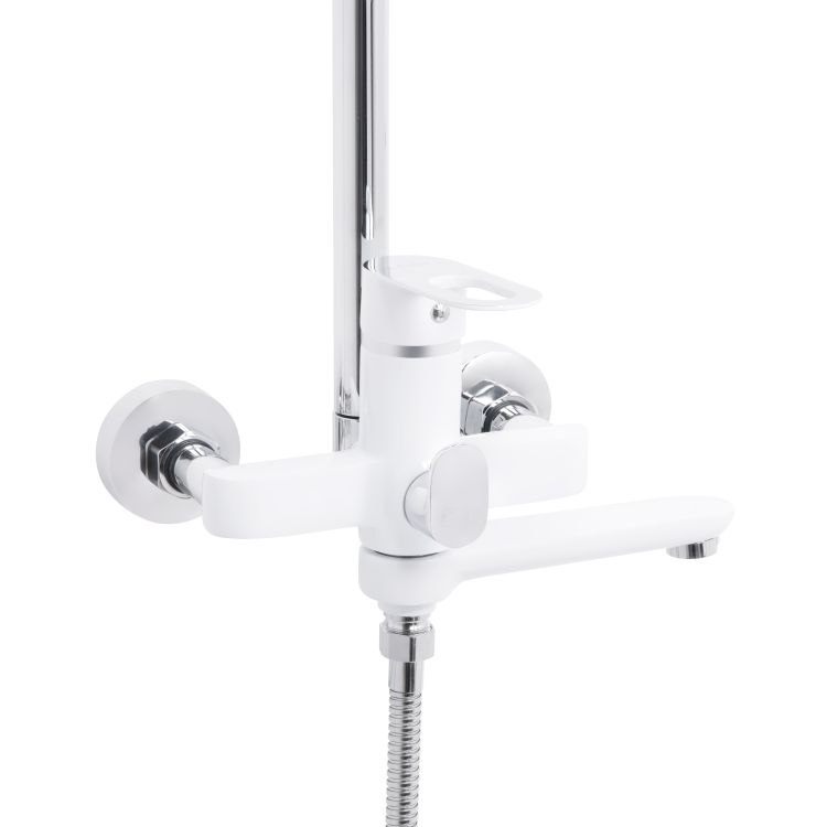 Душова система універсальна Lidz Latwa 1031 на три споживача (з виливом) (k35) White LDLAT1031WHI48994 - 4