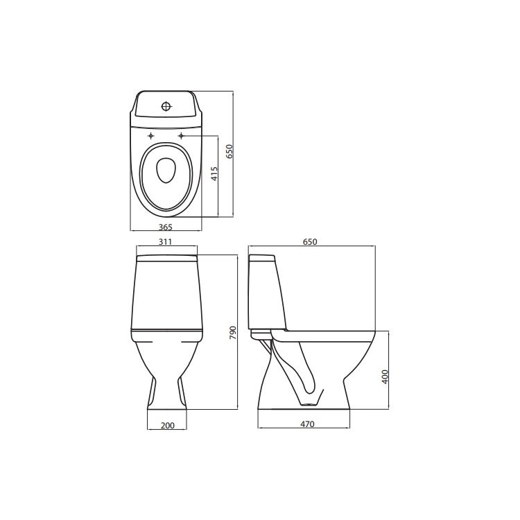 Унітаз-компакт Kolo Modo L39004000 3/6л вертикальне сидіння дюропласт мікроліфт (н.п.) - 2